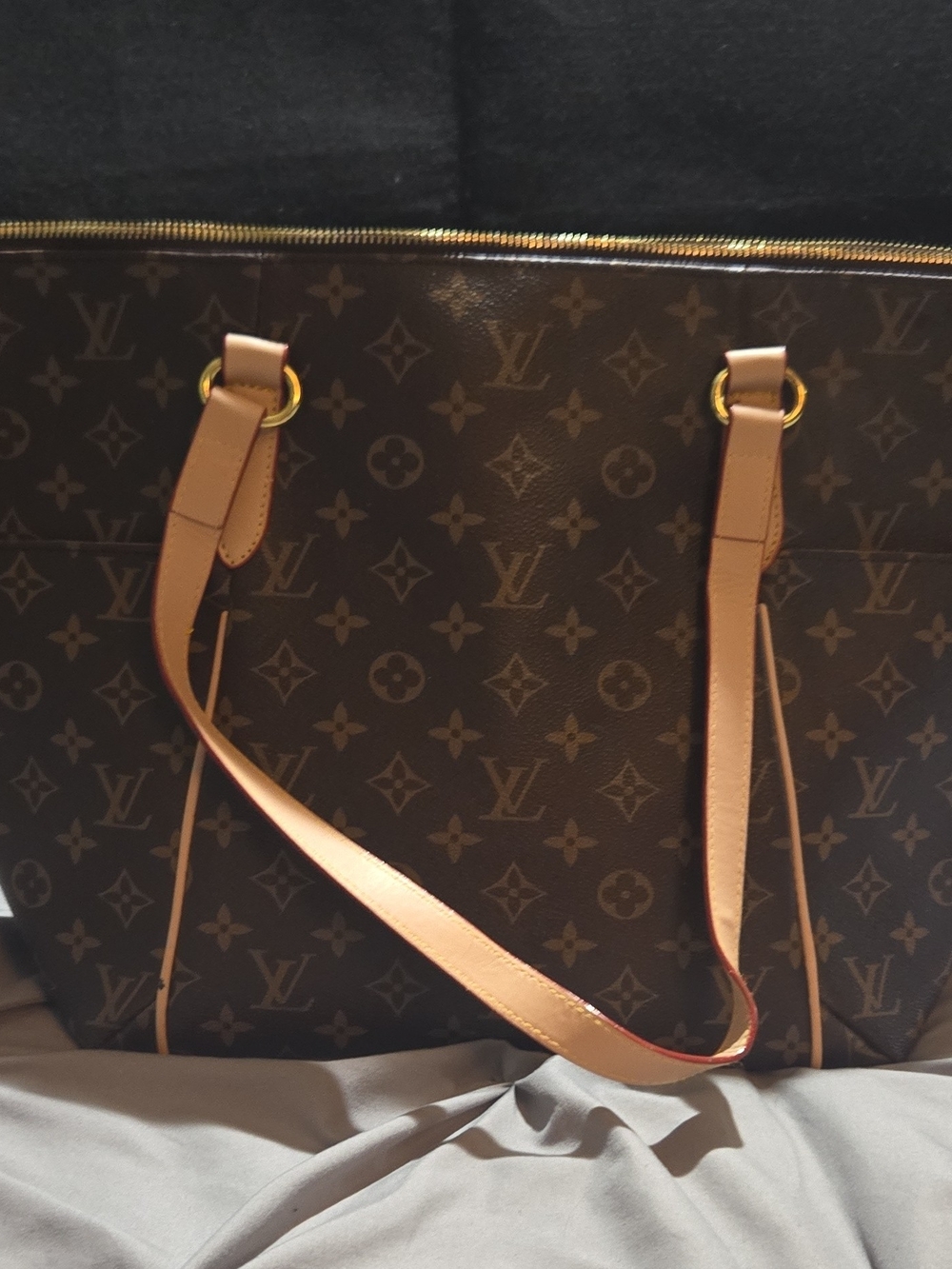 Louis Vuitton Monogram Canvas Tote with Vachetta Leather Straps